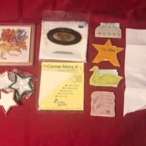 VINTAGE-Cross Stitch Craft Project Frames Material (stars are plastic) acrylic